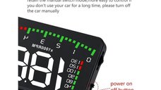 Ecran HUD Techstar® Head-Up Display, Proiector Parbriz, Afisare Multiple Informatii, Conexiune OBD2