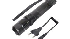 Electrosoc Lanterna tip Police, Aluminiu, 1000KV, LED, negru