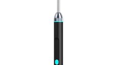 Emeszon Smart Slim Otoscop pentru Curatarea Urechilor, 5MP HD 1080p, IP67, LED, WIFI, Acumulator, Negru