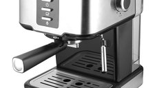 Espressor manual Heinner Brassile HEM-850IXBK, 850W, 15bar, rezervor detasabil 1.5L, filtru dublu inox, Negru/Inox