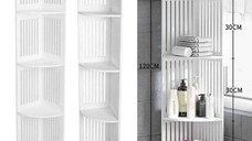 Etajera de colt pentru baie, cu 4 polite, multifunctional, din material rezistent la apa