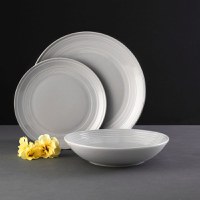Farfurie desert 21cm, portelan gri, AMBITION Linea - 3