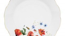 Farfurie plata 23 cm, portelan, DOMOTTI Poppies