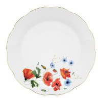 Farfurie plata 23 cm, portelan, DOMOTTI Poppies - 1