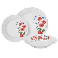 Farfurie plata 23 cm, portelan, DOMOTTI Poppies - 2