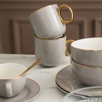 Farfurie plata 27cm, portelan, gri, AMBITION Royal - 2