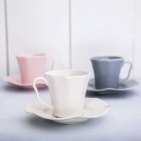 Farfurioara suport ceasca 11cm, crem, ceramica, AMBITION Diana Rustic - 1