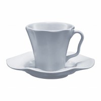 Farfurioara suport ceasca 11cm, gri, ceramica, AMBITION Diana Rustic - 2