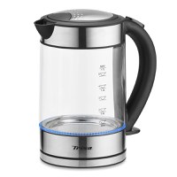 Fierbator electric din sticla Trisa Compact Boil 6456.6912, 1.7L , argintiu - 2