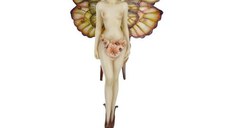 Figurina decorativa IdeallStore® editie limitata, Zana Primaverii, rasina, lucrata manual, 15 cm, multicolor