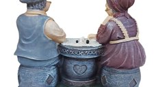 Figurine Mos si Baba, Gri, 13 cm, Model JJ2426