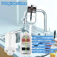 Filtru de Apa Robinet, 7 Nivele de Filtrare, Montare Usoara, Elimina Clorul, Mirosul Neplacut, Cartus Reutilizabil. - 1
