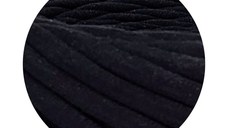Fir panglica pentru crosetat tricotat si macrame, KaDi Medium, 7-9 mm, 110 m, 100% bumbac, culoare Negru