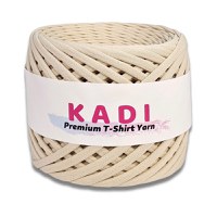 Fir panglica pentru crosetat tricotat si macrame, KaDi Small, 5-7 mm, 110 m, 100% bumbac, culoare Sahara - 2