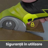 Foarfeca electrica universala pentru taiat carton, Piele,Plastic, Textil, GlowforHome, Lama rezerva, 2000mAh, Verde Lime - 8