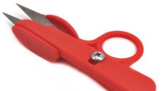 Forfecuta de finisat cu manere din plastic, lungime 10 cm - rosu