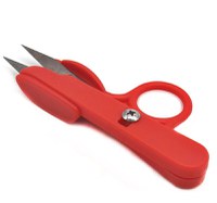 Forfecuta de finisat cu manere din plastic, lungime 10 cm - rosu - 1