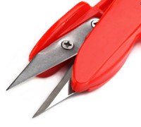 Forfecuta de finisat cu manere din plastic, lungime 10 cm - rosu - 3