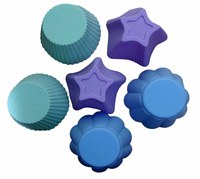 Forma din silicon pentru prajituri briose, model diverse, termorezistenta, 6 cavitati, 537COF - 2