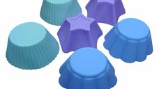 Forma din silicon pentru prajituri briose, model diverse, termorezistenta, 6 cavitati, 537COF