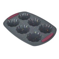 Forma pentru briose AMBITION Felice, 6 portii, silicon negru - 2