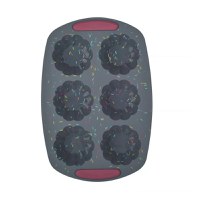 Forma pentru briose AMBITION Felice, 6 portii, silicon negru - 1