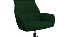 Fotoliu de relaxare din catifea verde inchis