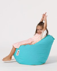 Fotoliu tip bean bag de gradina, Hanah Home, poliester, turcoaz, 60x60x25 cm, impermeabil - 4
