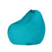 Fotoliu tip bean bag de gradina, Hanah Home, poliester, turcoaz, 60x60x25 cm, impermeabil - 6