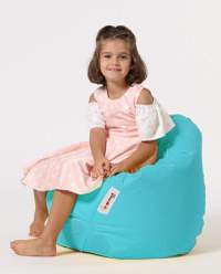 Fotoliu tip bean bag de gradina, Hanah Home, poliester, turcoaz, 60x60x25 cm, impermeabil - 1