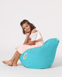 Fotoliu tip bean bag de gradina, Hanah Home, poliester, turcoaz, 60x60x25 cm, impermeabil - 8