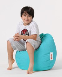 Fotoliu tip bean bag de gradina, Hanah Home, poliester, turcoaz, 60x60x25 cm, impermeabil - 7
