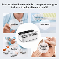 Frigider Mini Medical LUDORA®  Pentru Insulina, Medicamente, Capacitate Racire 0-18°C, Dimensiuni 215 x140 x60 mm - 2