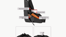 Geanta multifunctionala, borseta impermeabila, crossbody, 4 buzunare, neagra, Obralix®