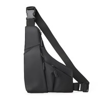 Geanta multifunctionala, borseta impermeabila, crossbody, 4 buzunare, neagra, Obralix® - 3