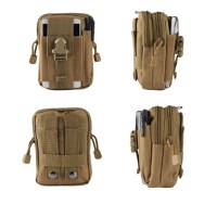 Geanta tactica militara, poliester, capacitate 1 l, 18 cm, bej - 2