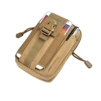 Geanta tactica militara, poliester, capacitate 1 l, 18 cm, bej - 5