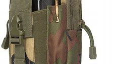 Geanta tactica militara, poliester, capacitate 1 l, 18 cm, camuflaj