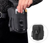 Geanta tactica militara, poliester, capacitate 1 l, 18 cm, negru - 4