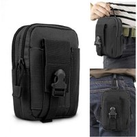 Geanta tactica militara, poliester, capacitate 1 l, 18 cm, negru - 8