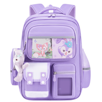 Ghiozdan Scoala, Ergonomic pentru copii - Ultra usor, Compartimente multiple, Rucsac Capacitate Mare, Protectie Spate - 8