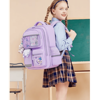 Ghiozdan Scoala, Ergonomic pentru copii - Ultra usor, Compartimente multiple, Rucsac Capacitate Mare, Protectie Spate - 7