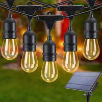 Ghirlanda Luminoasa cu Panou Solar, de 25m/30m cu 25/30 becuri cu lumina calda, cu Telecomanda - 30m - 1