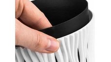 Ghiveci Alb Rotund pentru Flori, Capacitate de 3L, Dimensiuni 16x18 cm