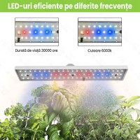 Ghiveci hidroponic cu lampa UV de crestere a plantelor la interior, 12 orificii plante, inaltime reglabila, 36W - 4