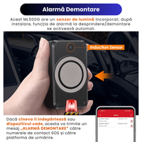GPS Tracker 4G ML500G cu Microfon, Localizare Live, Magnet Puternic, Baterie 5000mAh, IP67, Alerta Viteza/Zona - 8