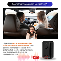 GPS Tracker 4G ML500G cu Microfon, Localizare Live, Magnet Puternic, Baterie 5000mAh, IP67, Alerta Viteza/Zona - 10