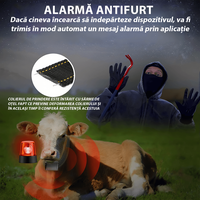 GPS Tracker solar cu zgarda, Q19, 4G, pentru animale mari, cai, bovine, ovine, perimetru de siguranta, istoric ruta - 6