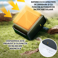 GPS Tracker solar cu zgarda, Q19, 4G, pentru animale mari, cai, bovine, ovine, perimetru de siguranta, istoric ruta - 5