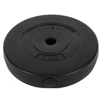 Greutate gantere, 5kg, plastic, diametru 25cm, grosime 5cm - 1